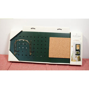 Hearth & Hand with Magnolia Small Metal Pegboard Wall Organizer Set Green/Gold